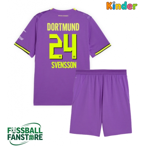 Borussia Dortmund Daniel Svensson #24 Replik 3rd trikot Kinder 2026-27 Kurzarm (+ Kurze Hosen)